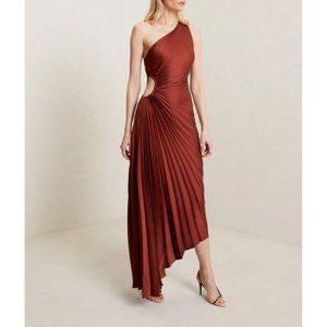 GLAMOROUS STYLE! A.L.C. Delfina Pleated Asymmetric Dress size 0,2,4,6,8